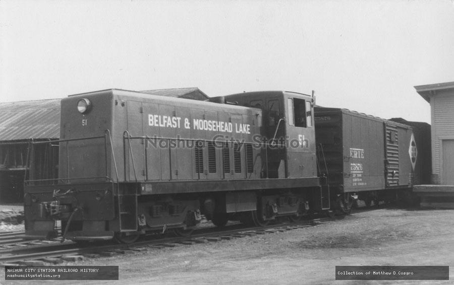 Postcard: Belfast & Moosehead Lake Railroad #51
